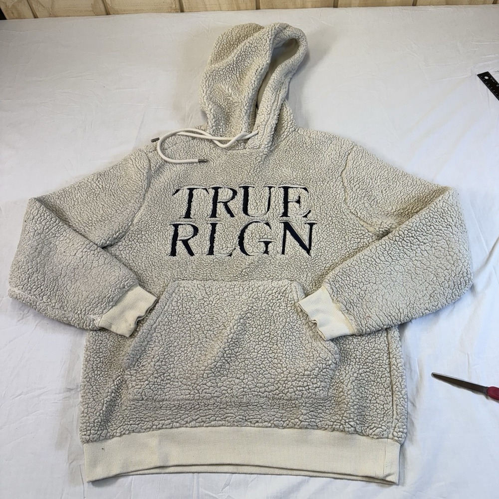 True Religion Men's Bircha Pullover Hoodie Small To Med. Y2K, New Era Punk Style - Picture 8 of 16
